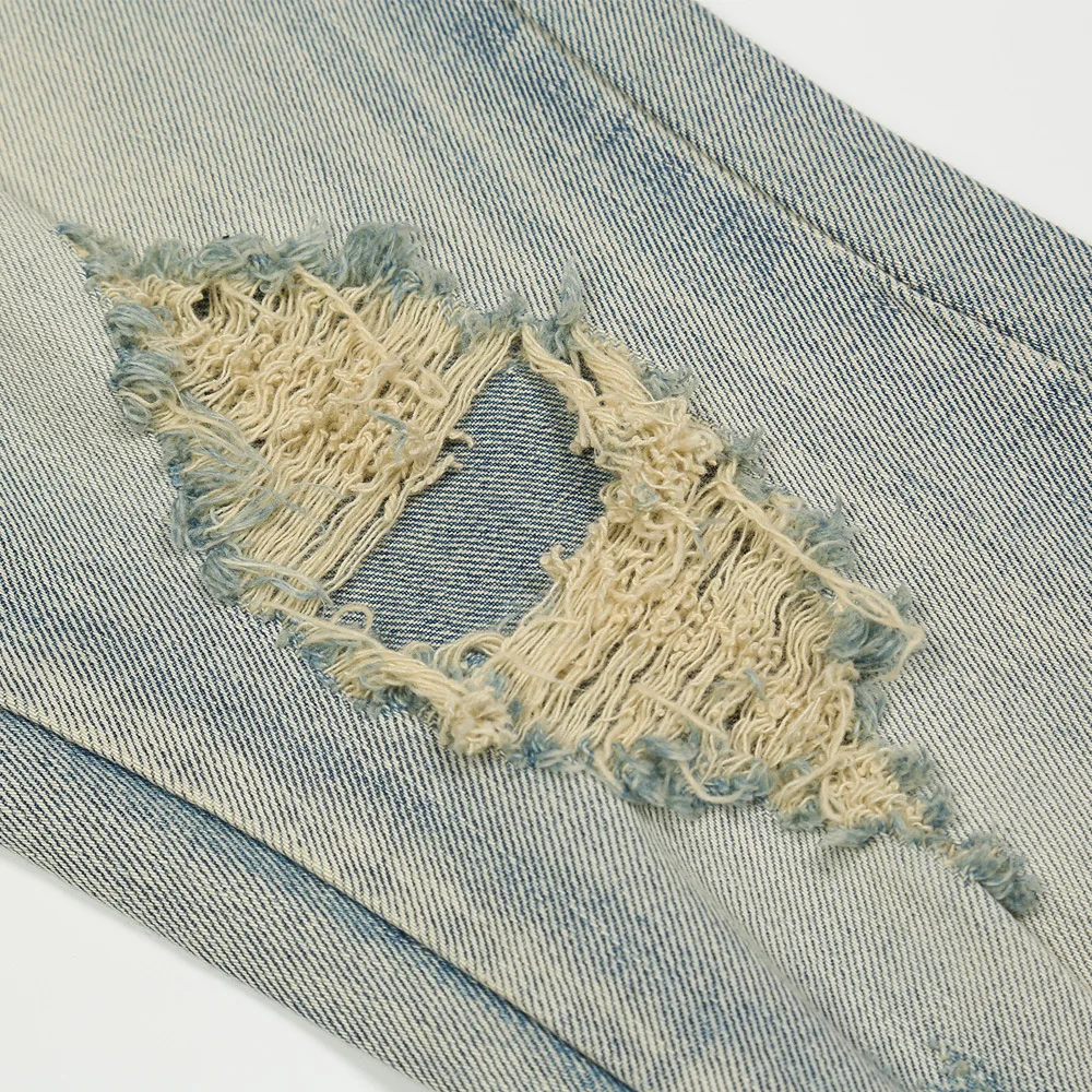 Harajuku Slim Retro Casual Jeans Men and Women HighStreet Oversized Vibe Style Denim Trousers Pencil Pants Men Jeans  Casual