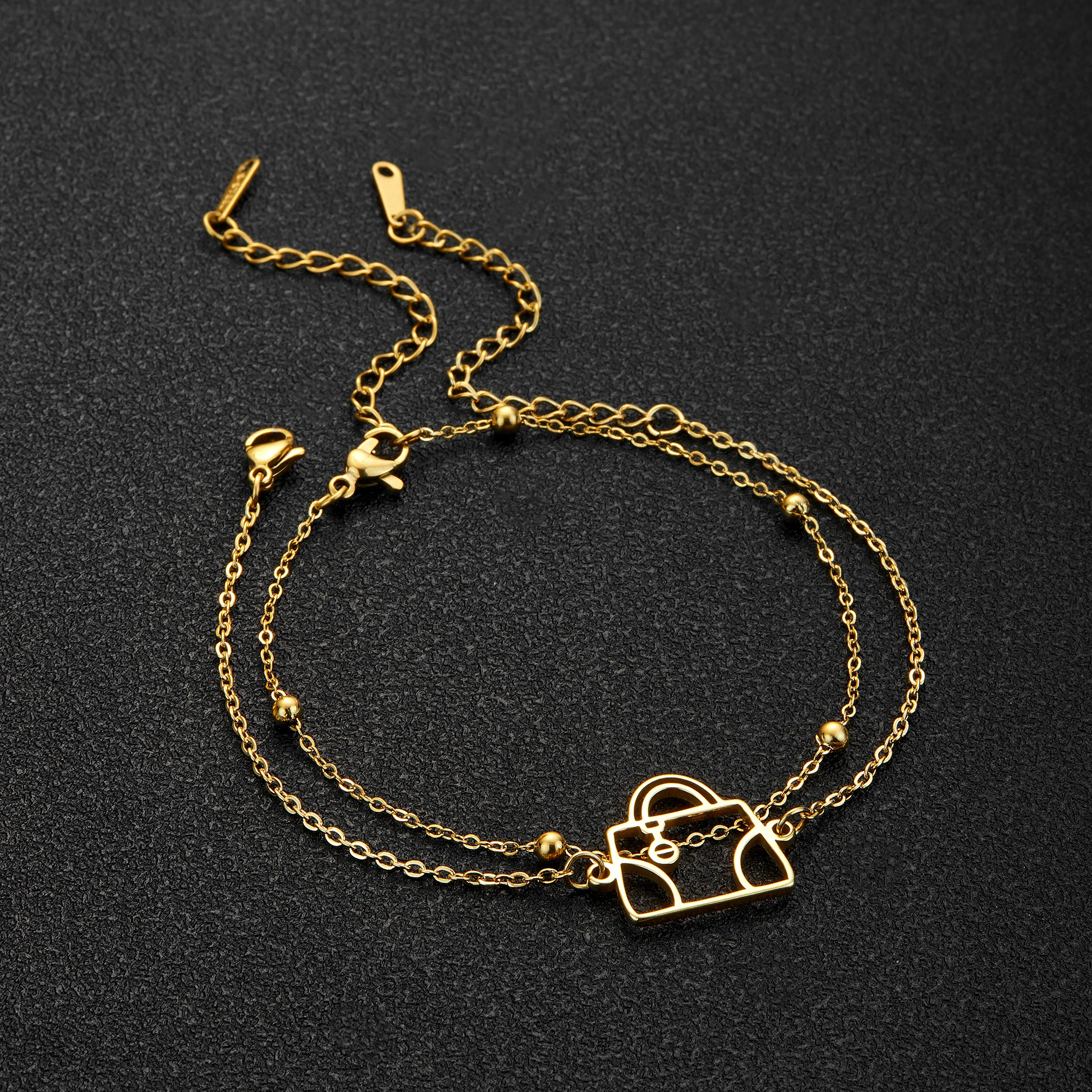 

Браслеты из нержавеющей стали Amaxer, мультяшная копилка, черная, красная веревка, очаровательные браслеты для женщин, детские ювелирные издел...