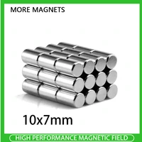 10100pcs 10x7mm round neodymium magnets 107mm n35 magnets disc strong cylinder rare earth magnetic magnets 10mm x 7mm