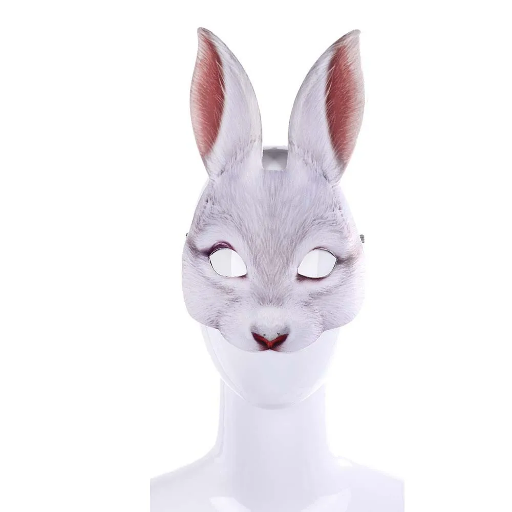 Adult Children Halloween Cosplay 3D Animal Mask Soft Foam Rabbit Pig Deer Dragon Mask Women Men Rave Party Club Role Play Mask images - 6