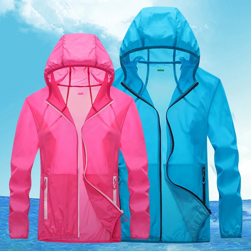 

Mannen Vrouwen Sneldrogende Zon Beschermende Kleding Ultradunne Zonnebrandcrème Jas Windjack Fietsen Running Camping Jas Jas