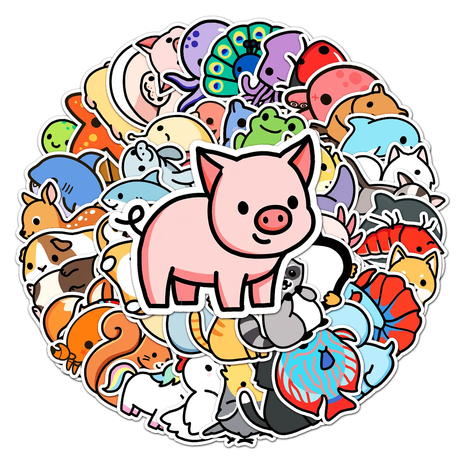 

Cartoon Animal Sticker Small Pig School Staionery Cute Stationery Supplies