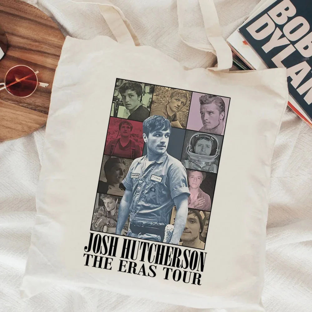 Сумка для покупок с принтом Джоша хутчерсона многоразовая Холщовая из