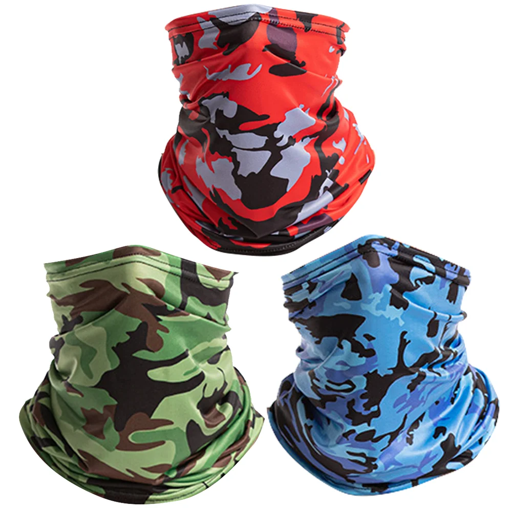 

3 Pcs Face Cover Neck Bandana Fashion Mask Scarf Facial Headband Windproof Outdoor Protector Riding Seamless