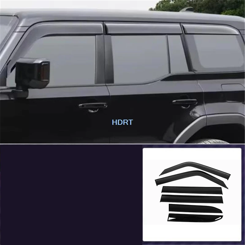 

Автомобильный оконный Дефлектор козырек для Toyota Land Cruiser 250 Prado LC250/Lexus GX550 2024 + солнцезащитный козырек для вентиляции защита от дождя и погоды