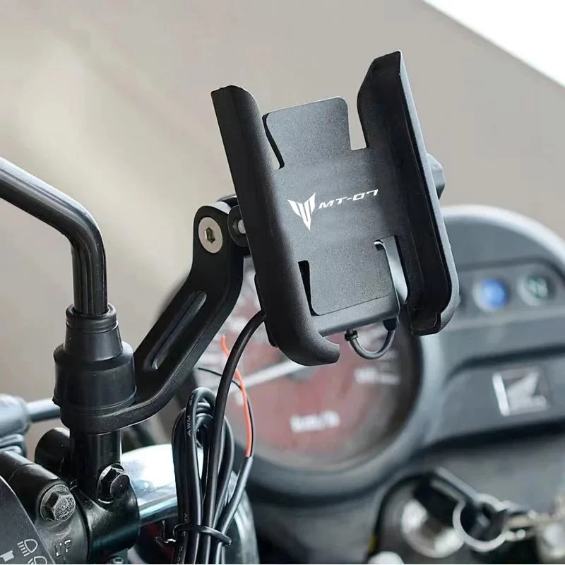 Фото Держатель для мобильного телефона и GPS-навигатора на руль мотоцикла для YAMAHA MT07 MT-07 FZ07 FZ MT 07 2015-2023 2024 2025 №4