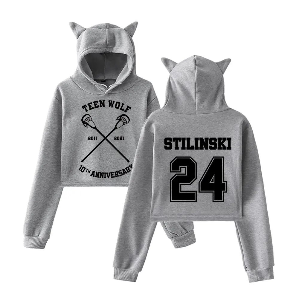 Stilinski 24 Merch Teen Wolf Толстовка с капюшоном Винтаж 90-х годов Уличная толстовка