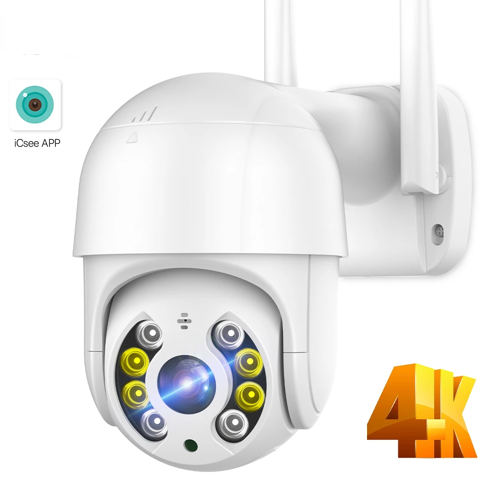 

IP-камера наружная беспроводная, 8 Мп, 4K, Wi-Fi, H.265, 5 Мп, PTZ, 1080P