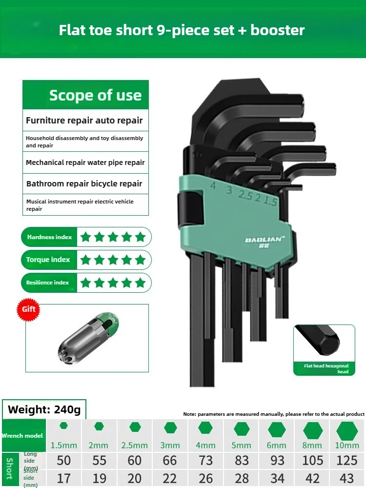 

Набор торкс-ключей из углеродистой стали 1.5-10 мм