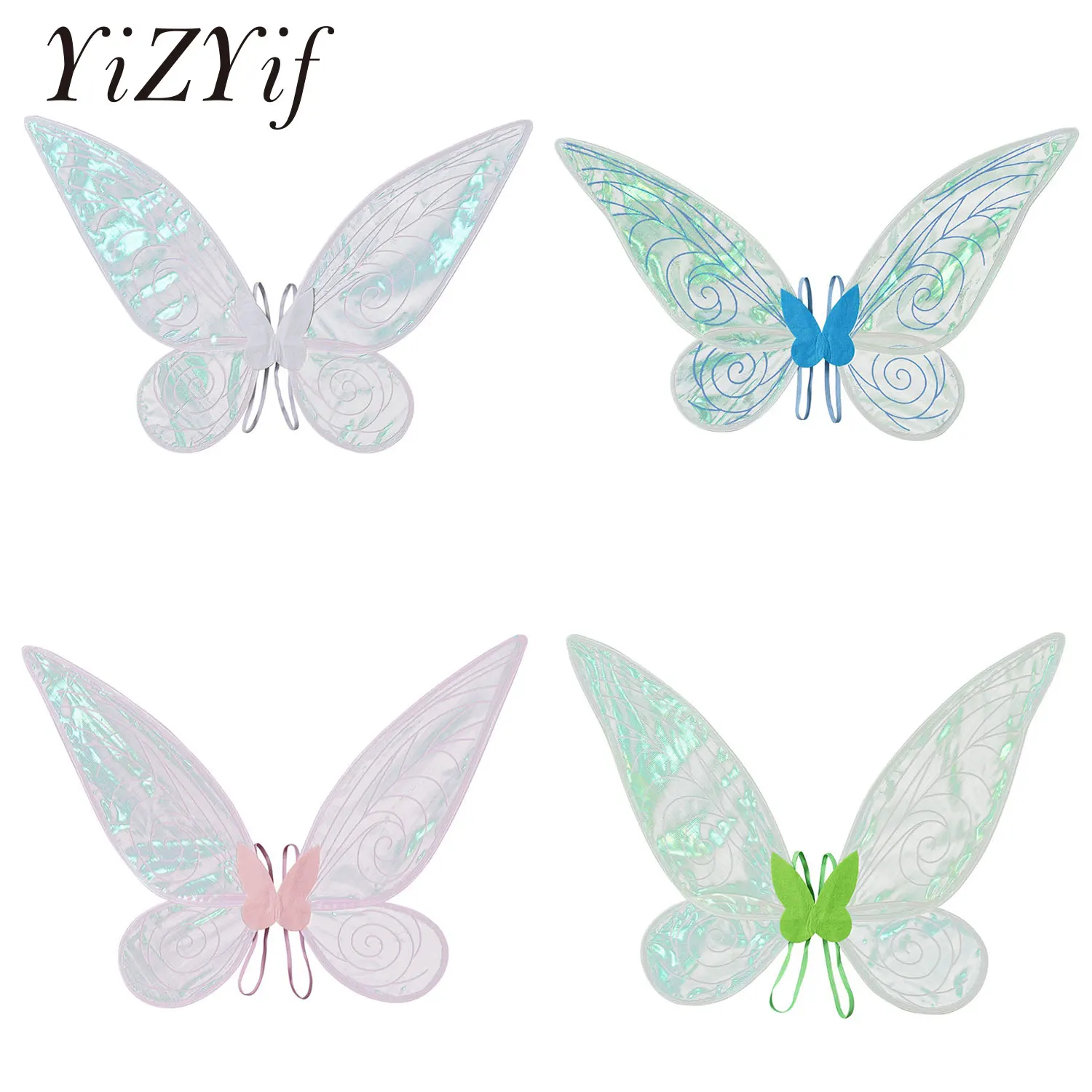 Fairy Elf Princess Angel Wing Women Girl Children's Day Stage Performance Costumes Halloween Cosplay Butterfly Wings Photography