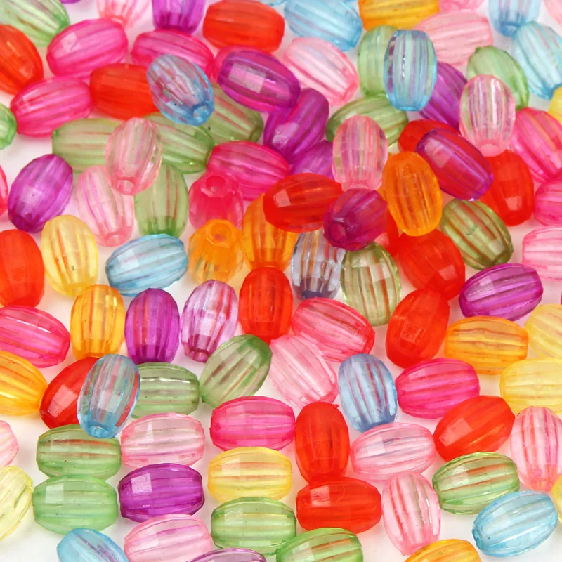 

Multicolor Transparent Acrylic Beads 100pcs Faceted Oval Acrylic Spacer Beads For Jewelry Making DIY Jewelry Beads Accessories