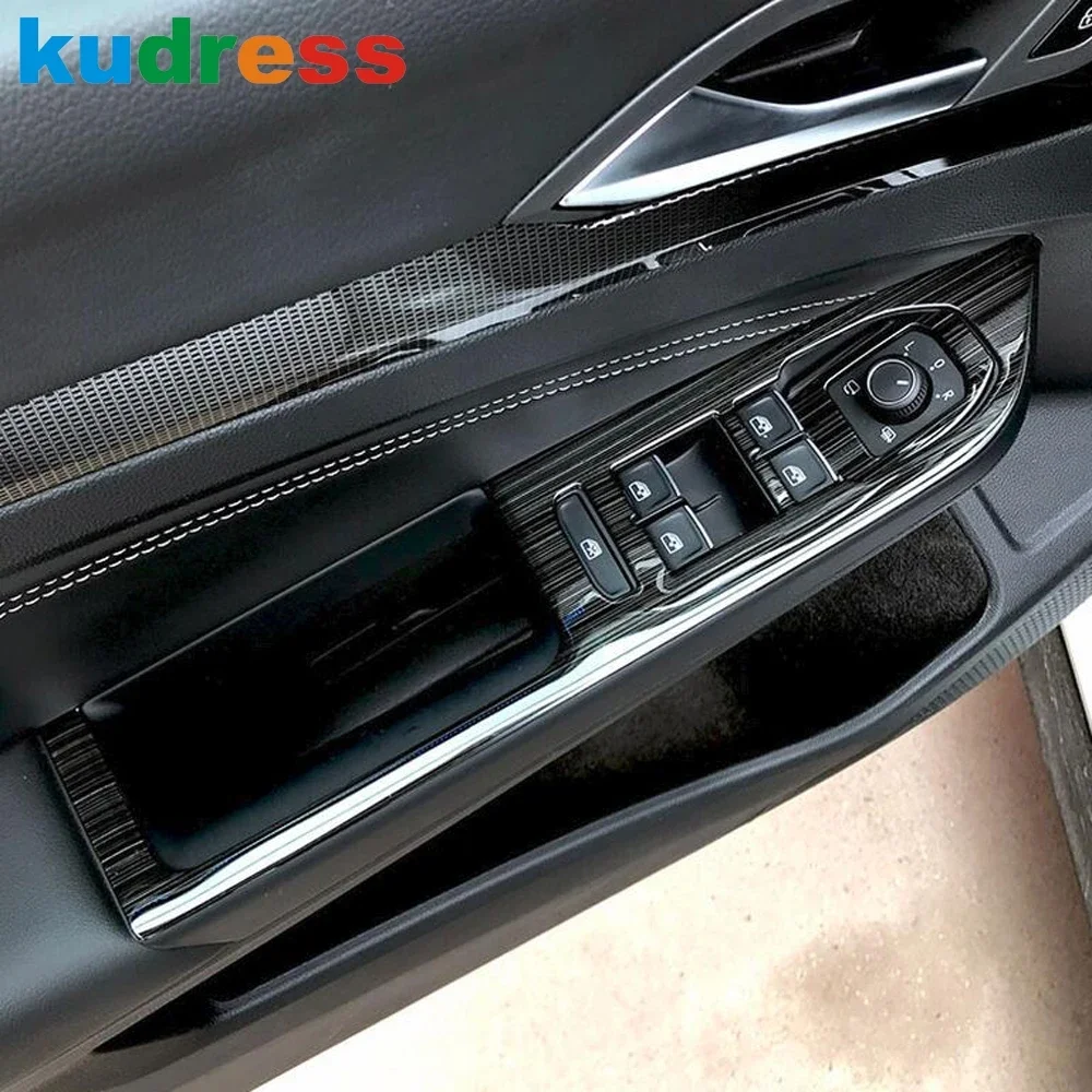Фото Накладка на панель кнопок управления стеклоподъемниками для Volkswagen VW Golf 8 MK8 Pro R 2021 2022 2023, аксессуары для интерьера автомобиля №3