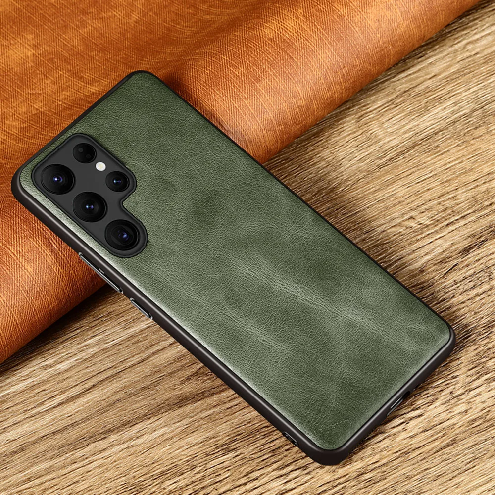 

LANGSIDI Cowhide Genuine Leather Shockproof case for Samsung Galaxy s22 ultra s22 s21 Plus s20 s21 fe a12 a52 a72 leather funda
