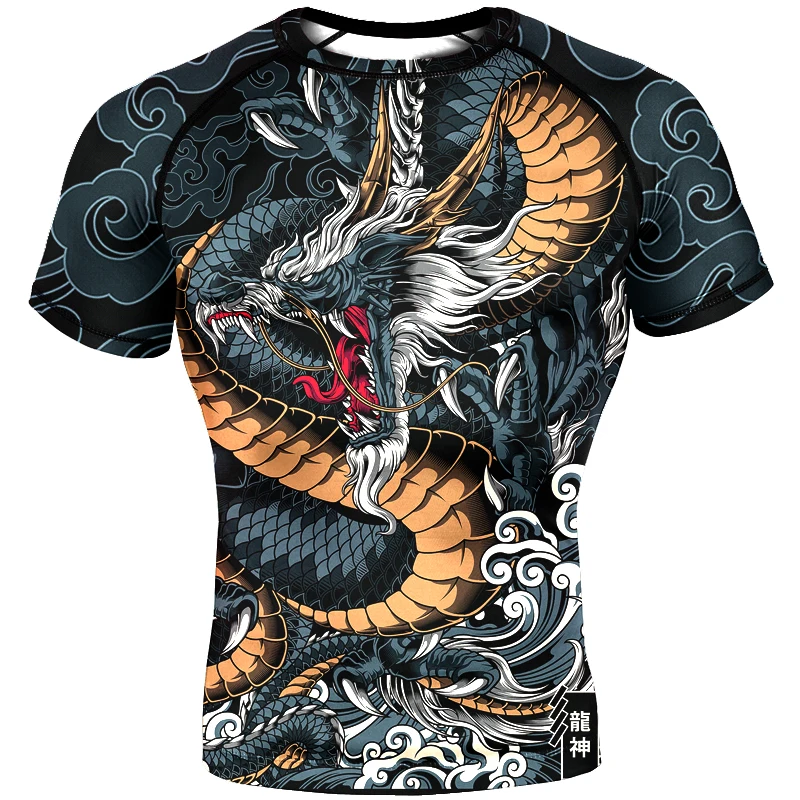 Customized Men's and Women's MMA Shirts Muay Thai Boxing Adult Combat Clothing Quick Dry Sports T-Shirts Short Sleeve Tops