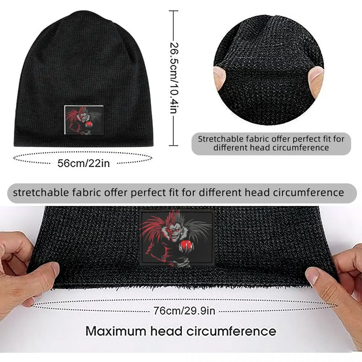 Фото Аниме Death Note L-Lawliet, теплая кепка на флисовой подкладке, модная шляпа с капюшоном, осенне-зимние уличные шапки, шапки для унисекс для взрослых №4