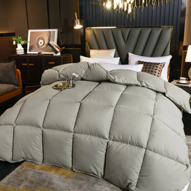 

Home High Quality Down Quilt Deep Sleep 100% Goose Down Fill 3D Bread Down Quilt Comfortable Winter Luxury Blanket