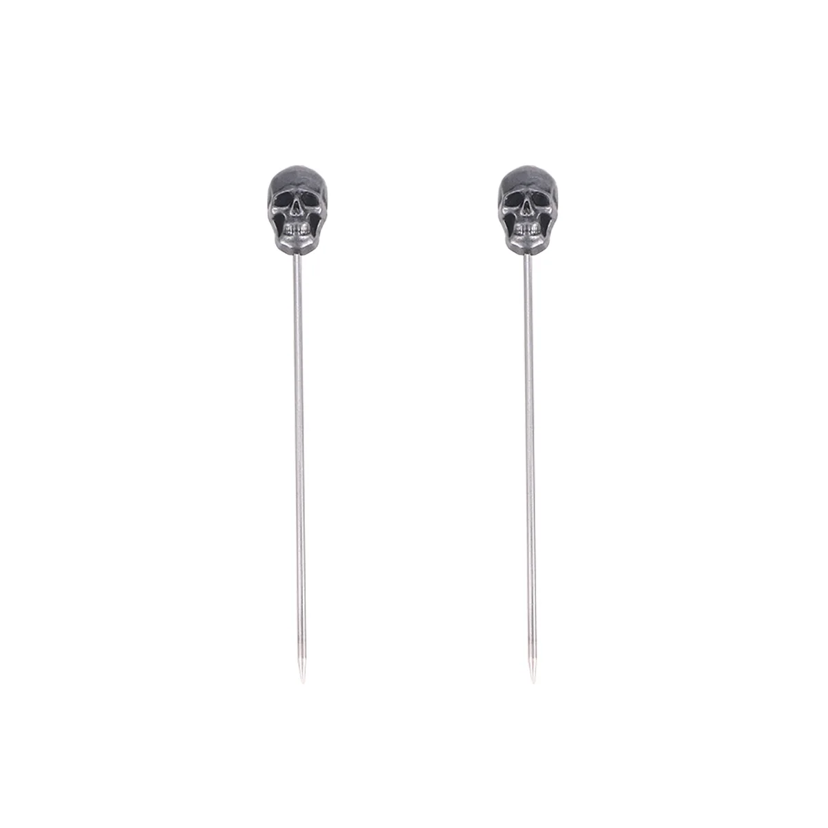 

Stainless Steel Stirring Fruit Toothpicks Metal Sticks Pudding Fork Skewers