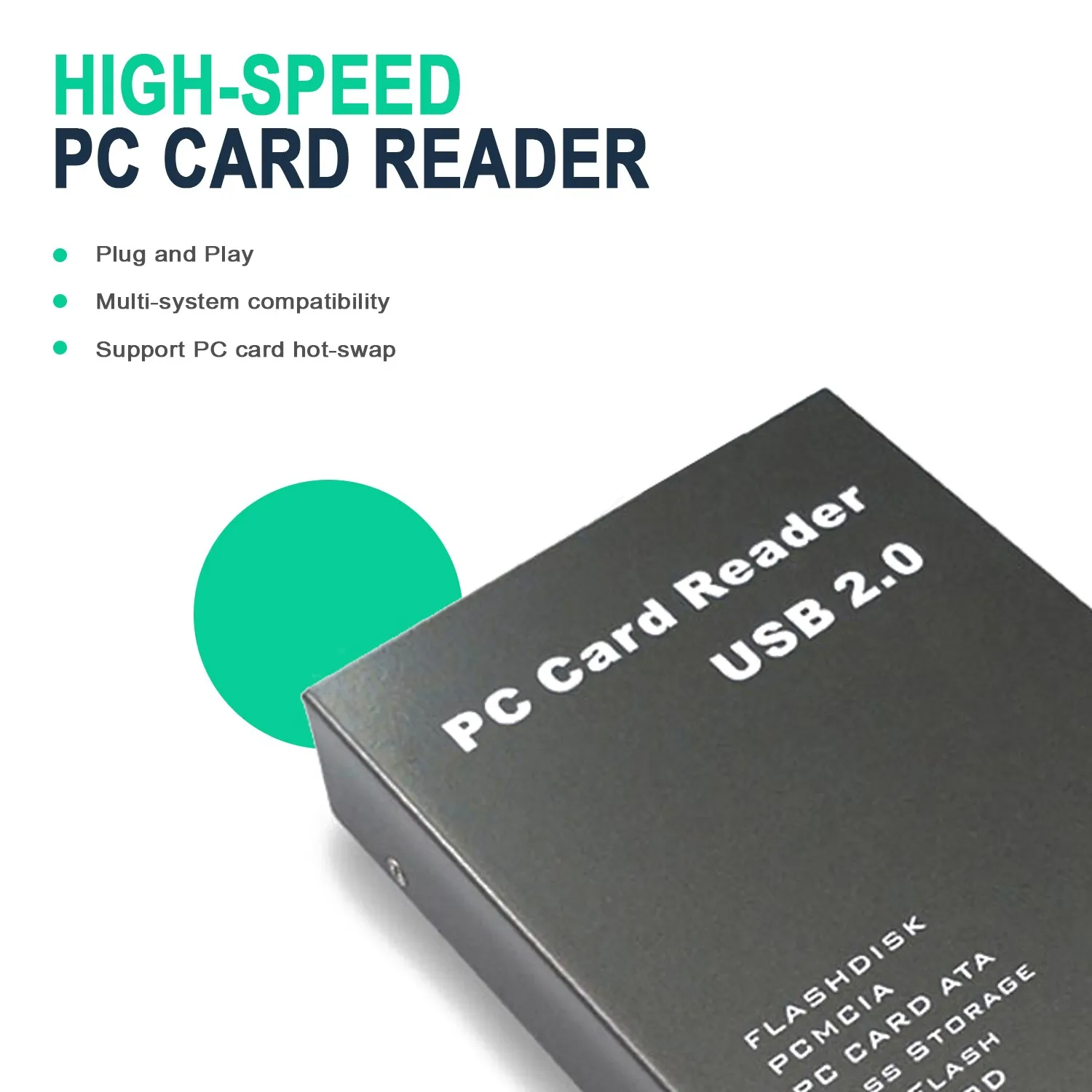 Металлическое устройство чтения карт USB к PCMCIA — ATA для 68-контактов ПК