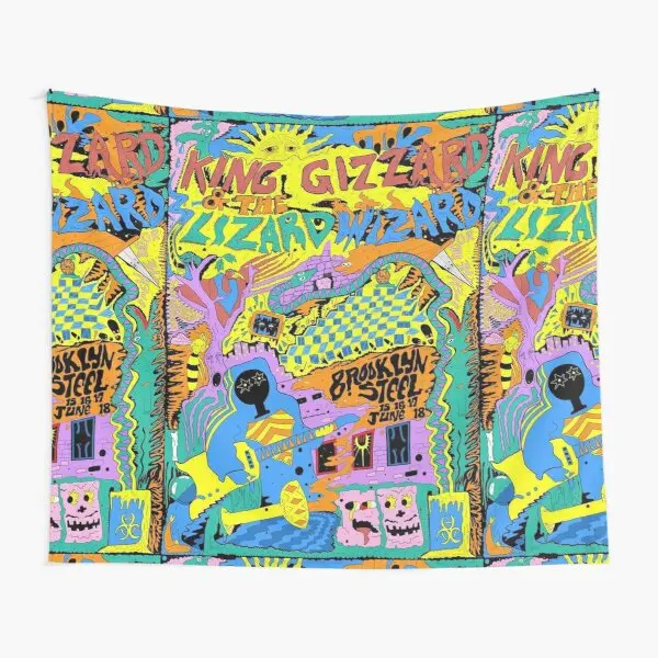 

King Gizzard And The Lizard Wizard Brook Tapestry Home Decoration Room Bedspread Art Beautiful Travel Blanket Wall Bedroom