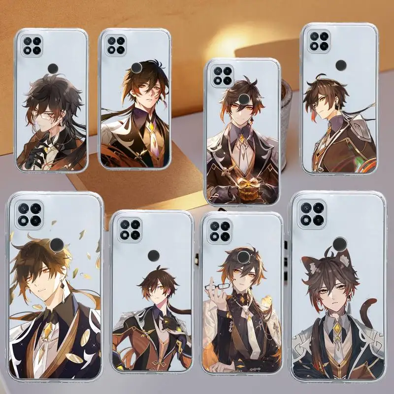 

Zhongli Genshin Impact Phone Case Transparent for Xiaomi redmi note x f poco 10 11 9 7 8 3 i t s pro cover shell coque