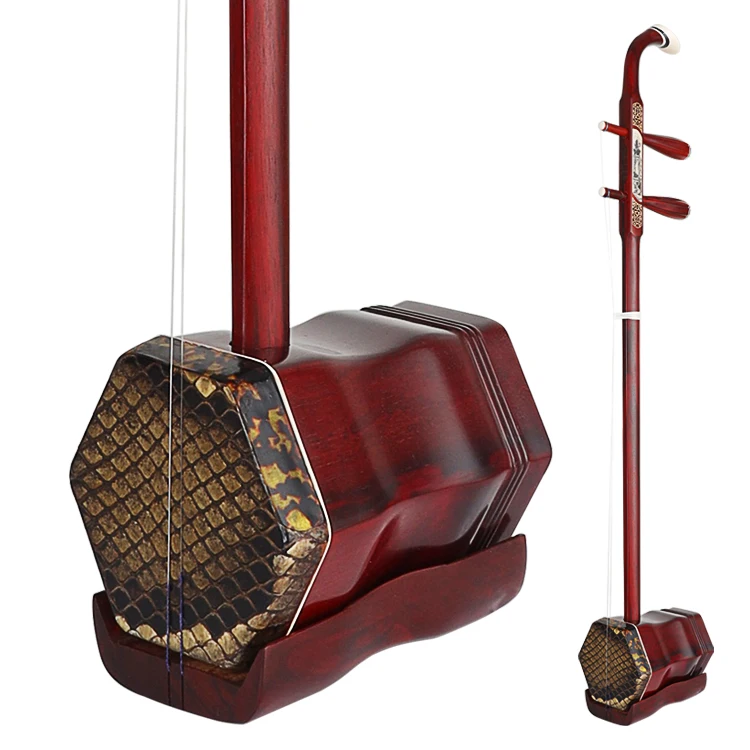 

Technology Production Red Chinese Folk Musical Instrument 2-string Professional Erhu