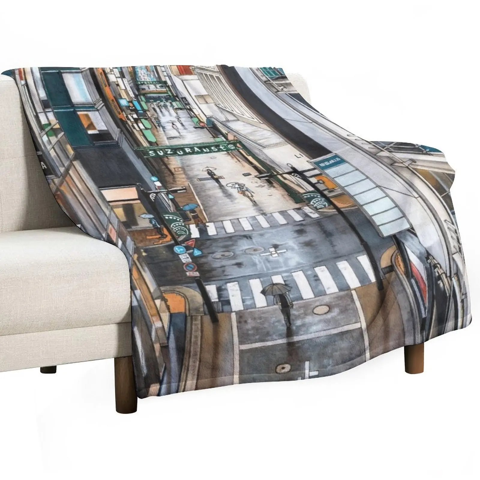 Одеяло с видом Ginza туристическое одеяло для дивана рождественские украшения