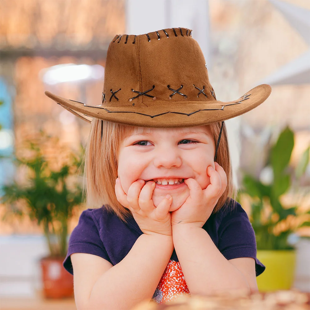 2 шт. детская ковбойская шляпа в стиле вестерн с широкими полями для мальчиков и