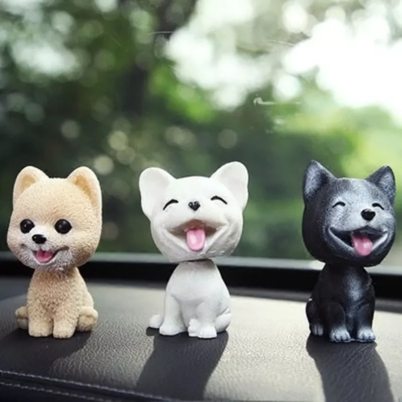 

Dashboard Cute Bobble-Head Puppy Doll Simulation Spring Shaking Head Dog Toy Car Furnishing Articles Home Decoration