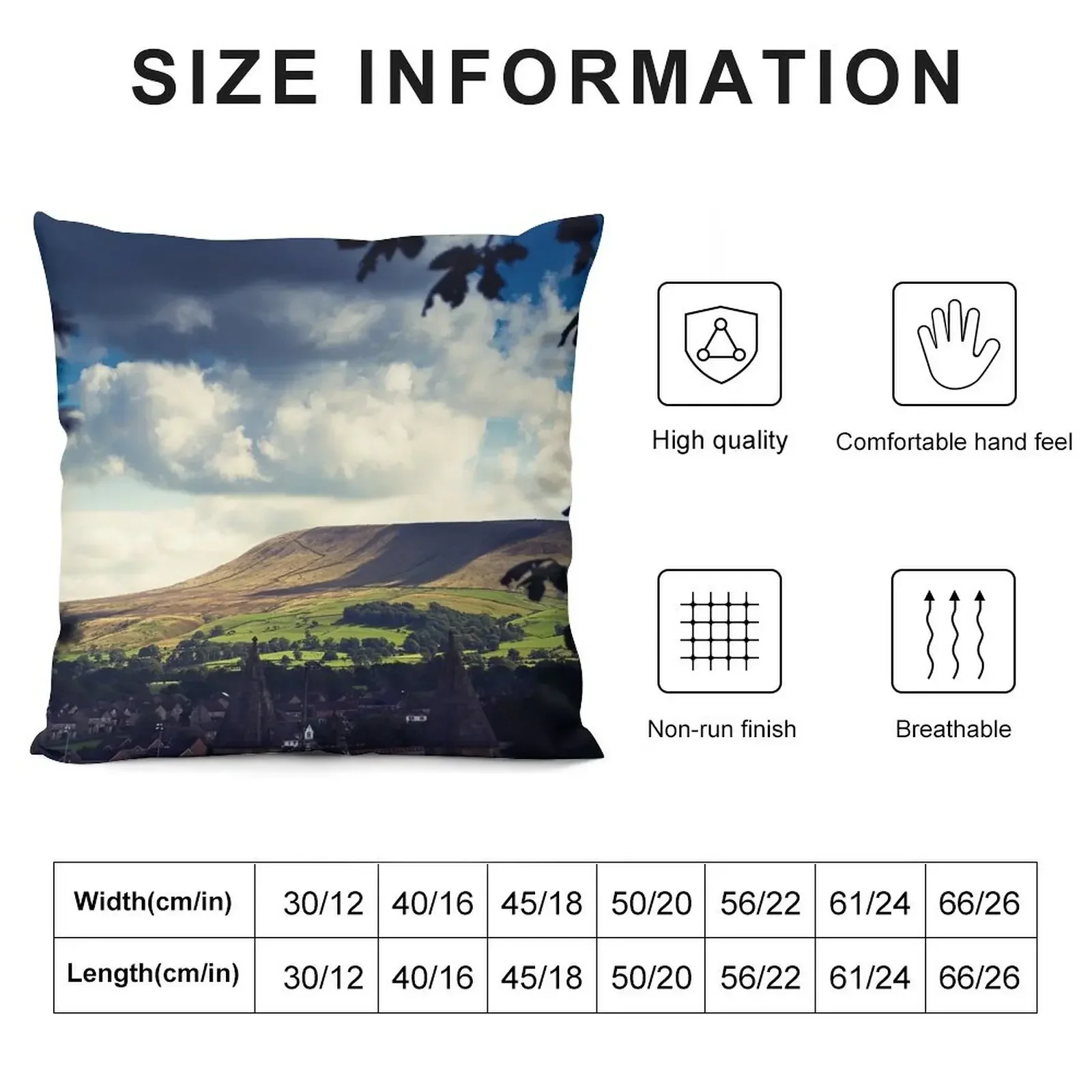 Чехол для подушки Pendle Hill Clitheroe Lancashire полиэстер