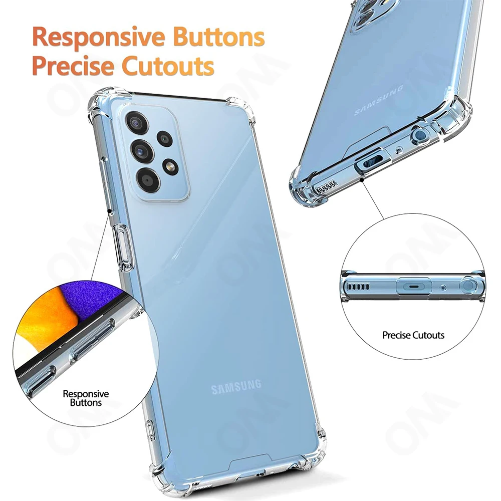 Кристально чистый чехол для Samsung Galaxy A32 A23 5G 4G защитный смартфона прозрачные