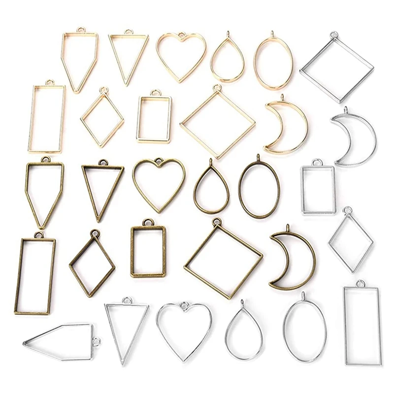 

Kili Полые Подвески-формы, ассорти геометрических прессованных цветов в рамке, сделай сам, поделки для полимерной серьги, ожерелье