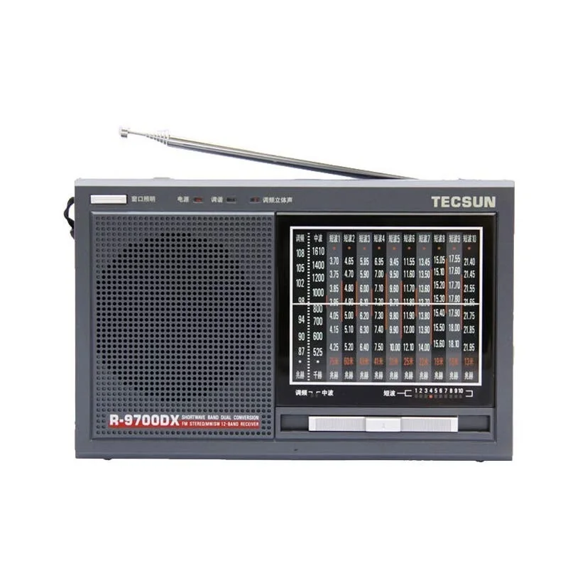 

Top R-9700DX Fm Radio Original Guarantee SW/MW High Sensitivity World Band Radio Receiver With Speaker Portable Radio