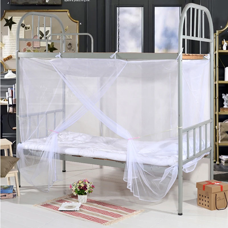 

0.9/1.2/1.5/1.8M Wide Bed Nets Newest Universal White Four Corner Post Bed Canopy Bed Mosquito Net Twin Queen King Size Netting