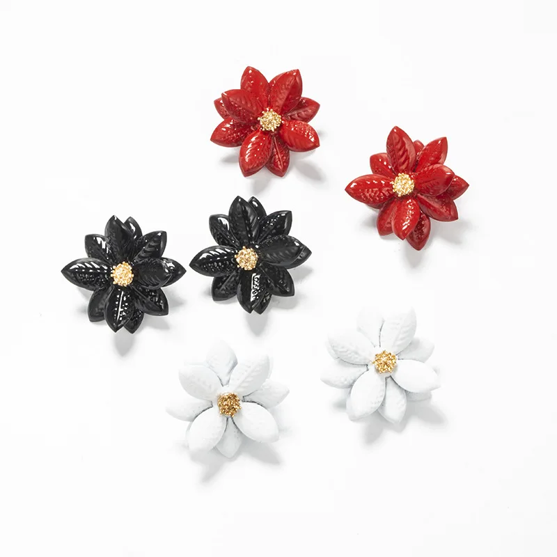 

New 2022 Acrylic Flower Earrings Candy Color Cute Earrings