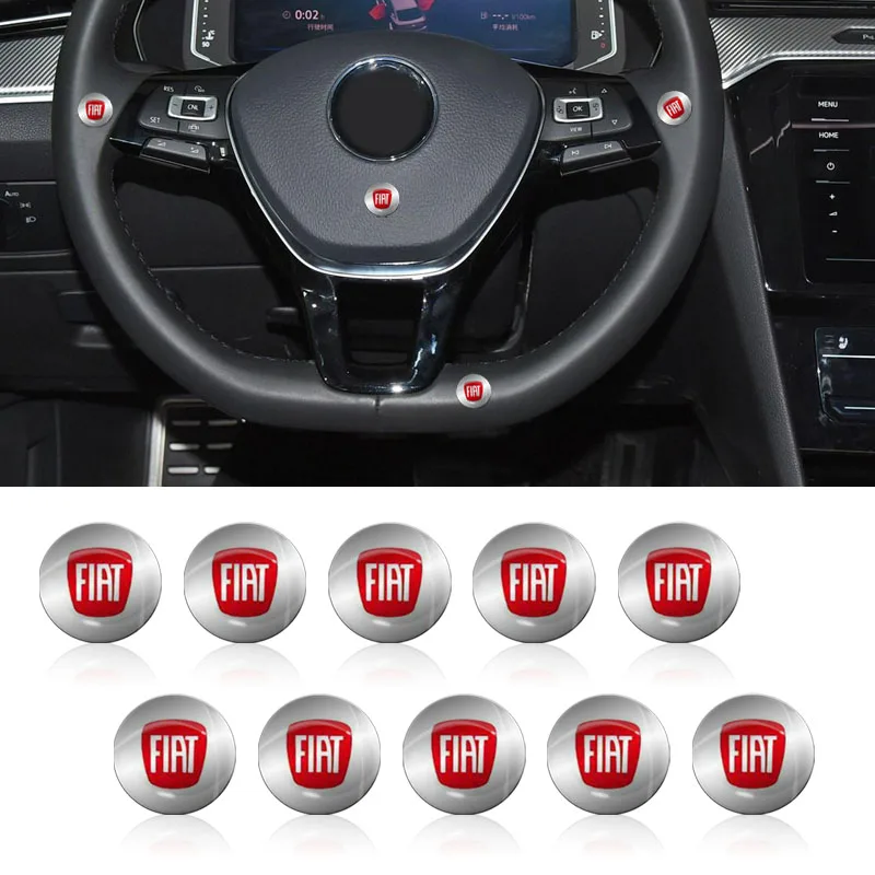 

New Car Stickers Steering Wheel Stickers Key Decals Decoration For Fiat 500 Punto 124 125 Bravo Stilo Panda Abarth Tipo Viaggio