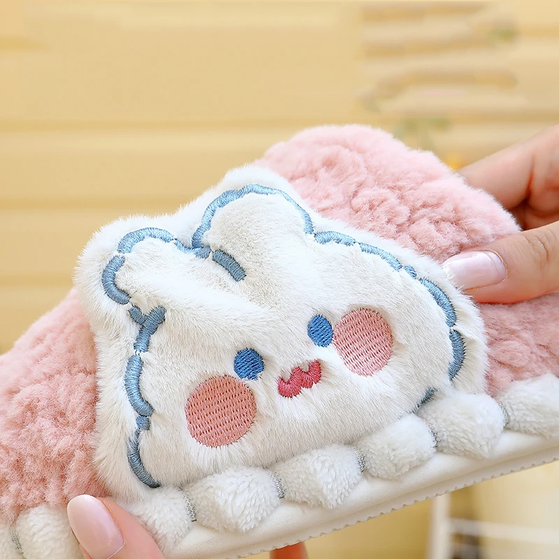Couples Cotton Slipper Women Winter Cute Household Cartoon Woolly Slipper Winter Indoor Men Home Fuzzy Shoes