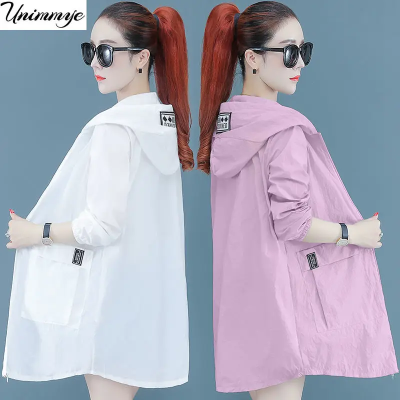 

Sun-Proof Clothing Women's UV Protection Summer New 2022 Mid-Length Ultra-Thin Loose Slim BF All-match Jacket Fashion J310