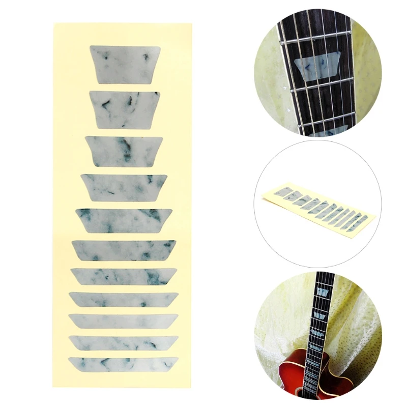 Тонкие трапециевидные наклейки Fretboard инкрустированные для электрической