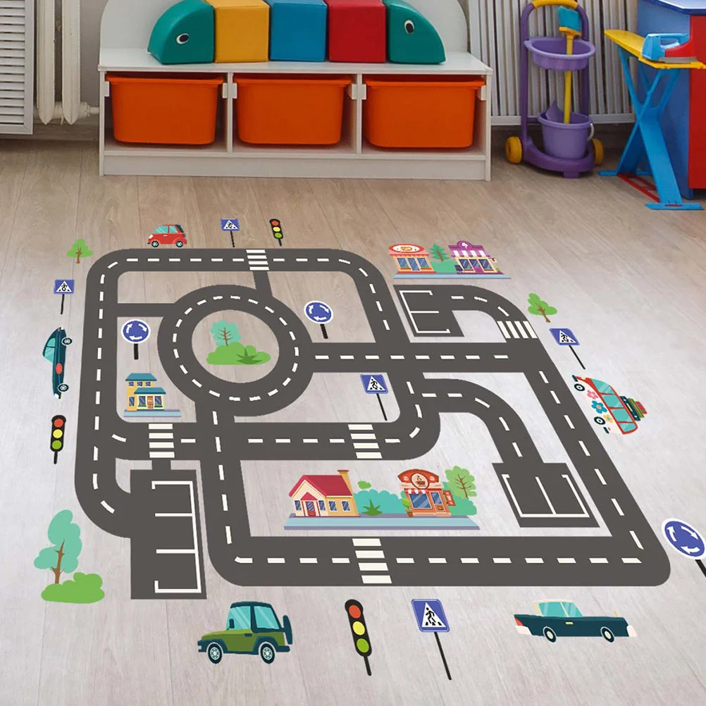 2-листые наклейки на автомобильные треки настенные для детской комнаты