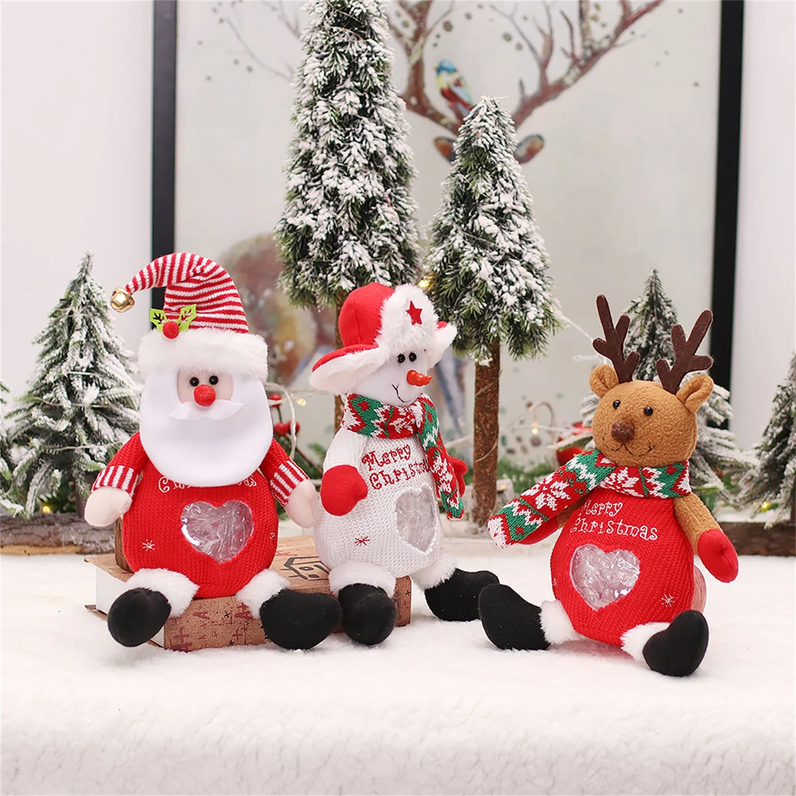 

Snowman Doll Merry Chirstmas Decor for Home Table 2022 Elk Doll Christmas Ornaments Santa Claus Navidad Gift Happy New Year 2023