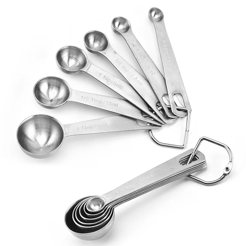 

All stainless steel measuring spoon 6-piece measuring spoon with engraved measuring spoon rose gold 6-piece measuring spoon