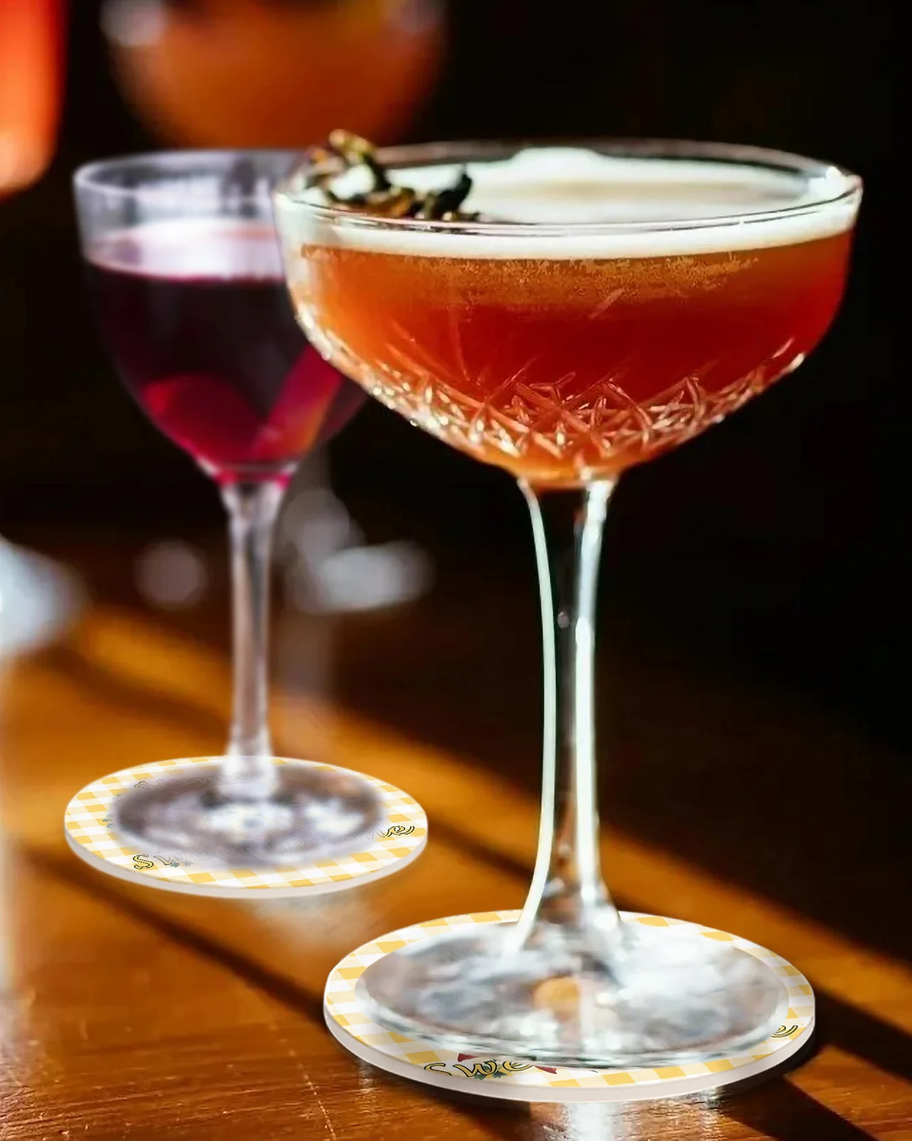 Домашнее милое гномное решетчатое Подсолнухи кухонный стол круглая подставка