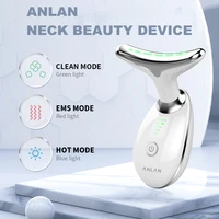 multifunctional neck facial vibration massage heating beauty instrument led photon therapy ems micro current lifting skin firming reduce double chin anti wrinkle skin care tools and equipment