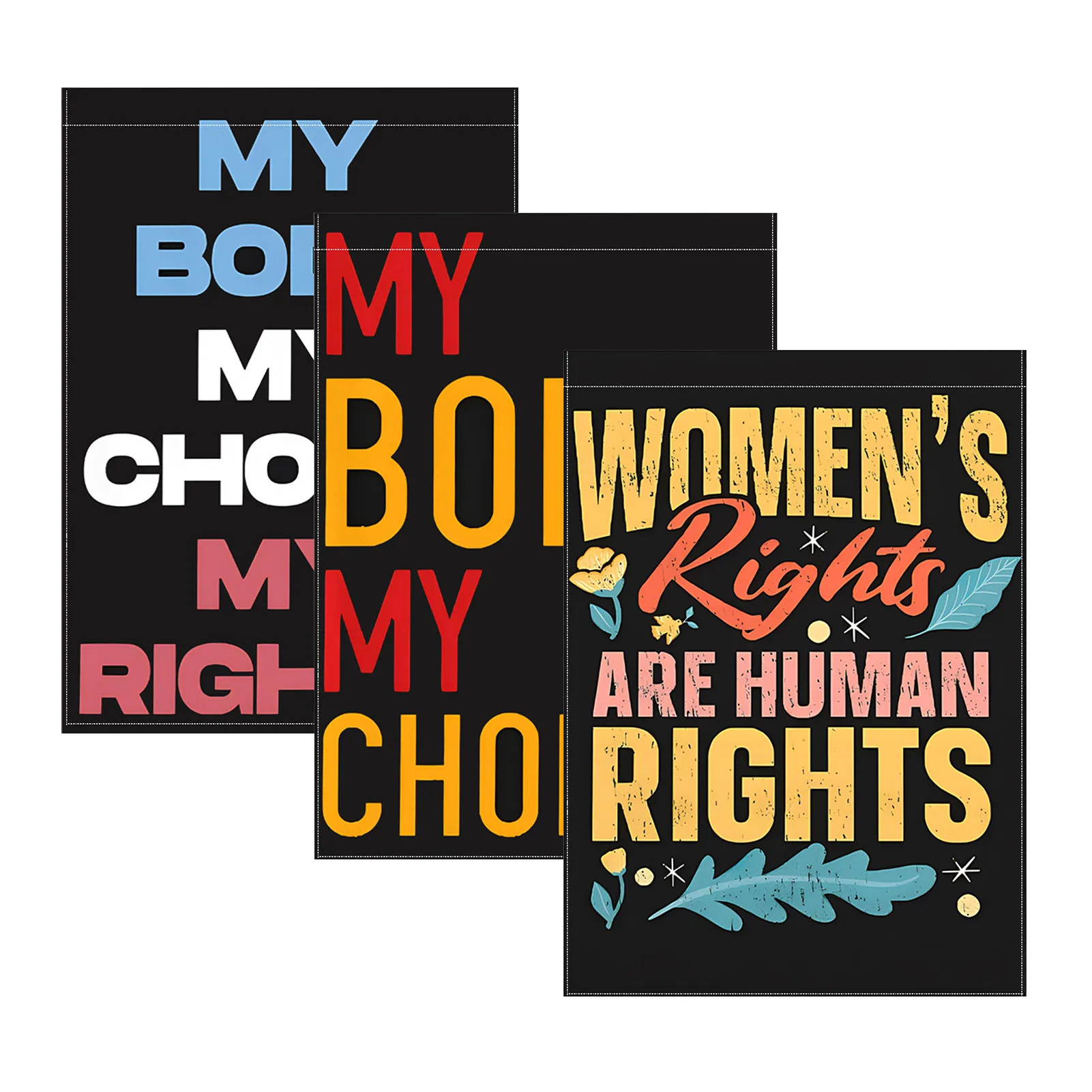 My Body My Choice Flag Women's Rights Are Human-Rights Protest-Uterus Flag Women's Rights Flag For Outside Yard Lawn Outdoor