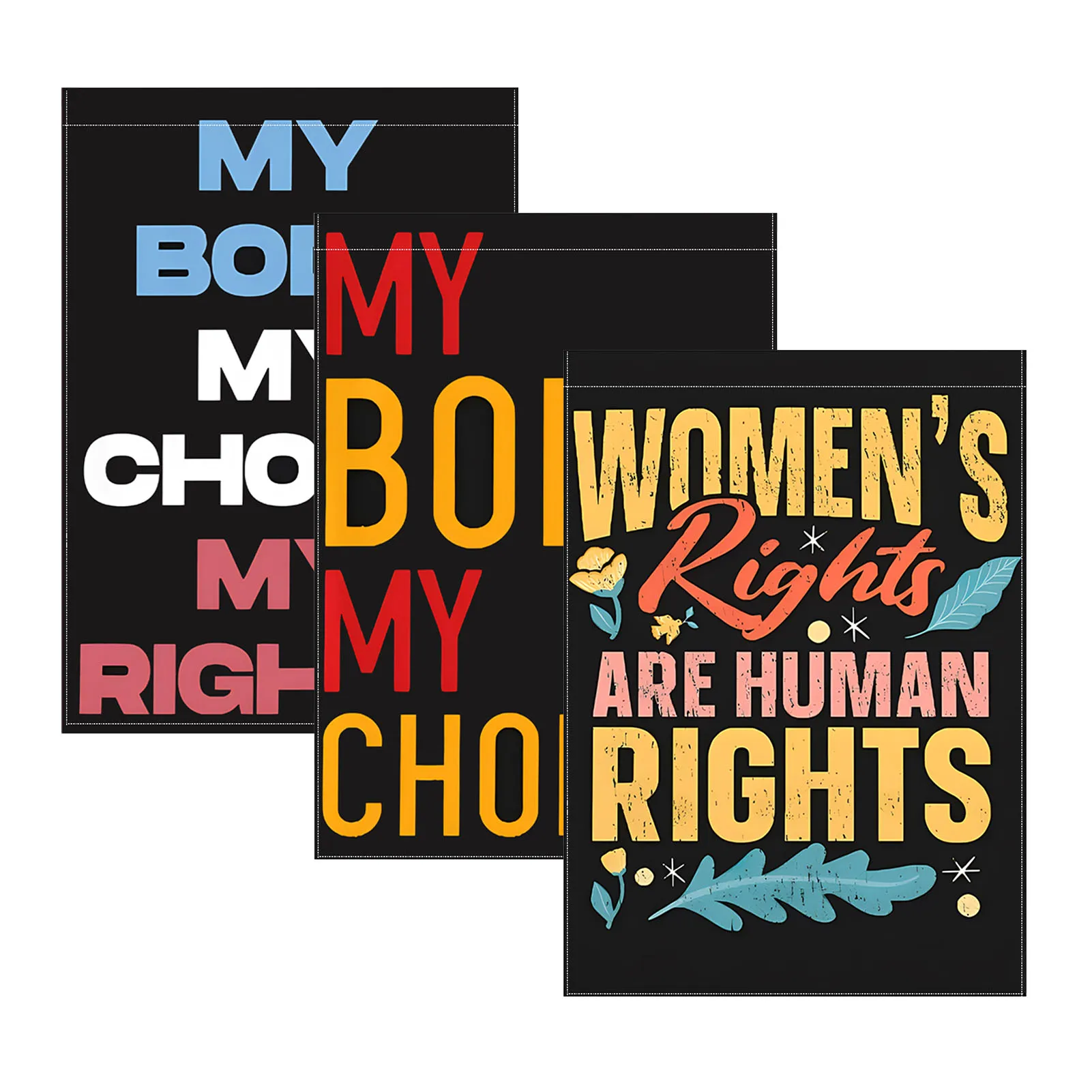 

My Body My Choice Flag Women's Rights Are Human-Rights Protest-Uterus Flag Women's Rights Flag For Outside Yard Lawn Outdoor