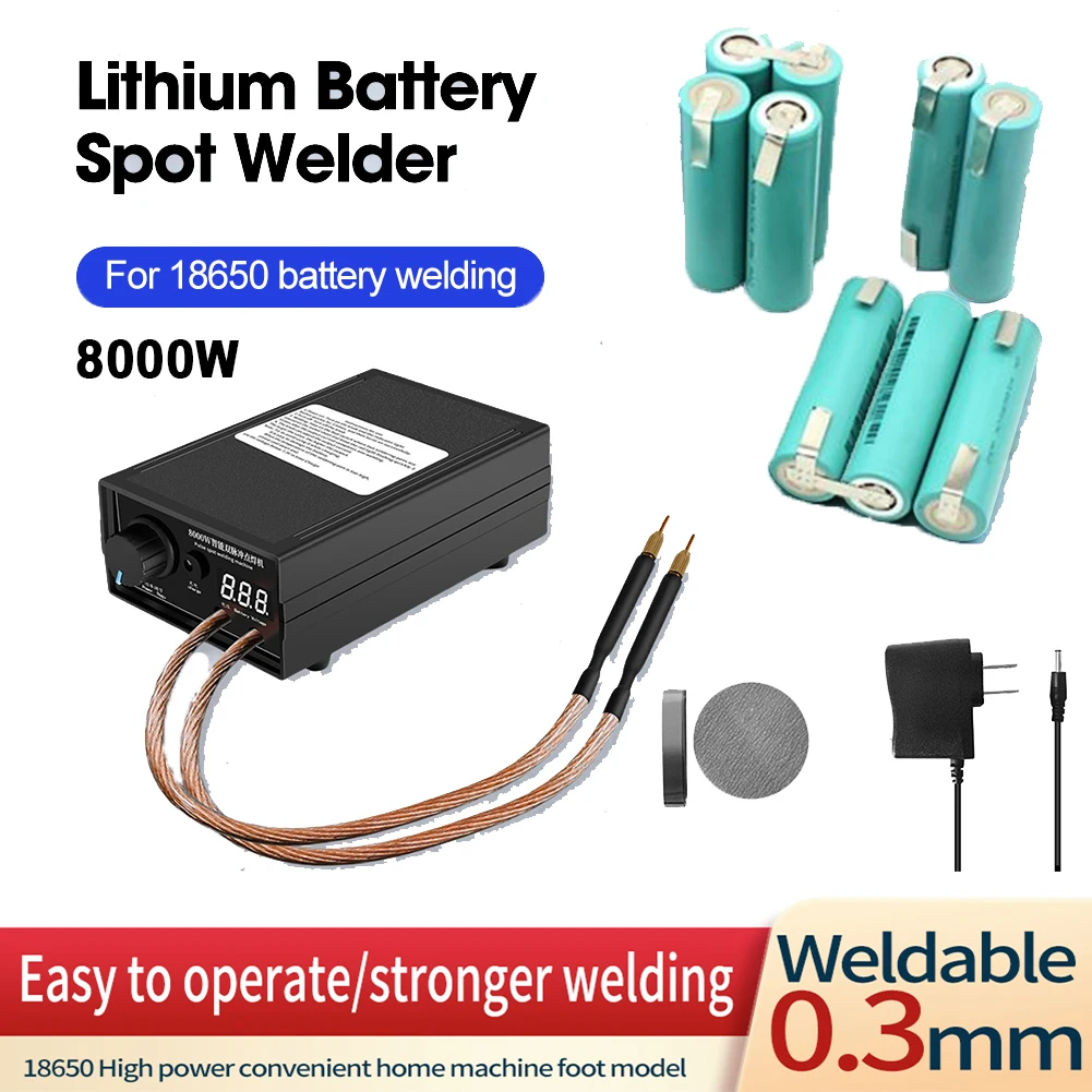 

5000/8000W Mini Spot Welder Kit DIY Automat 18650 Battery Pack Welding Portable Spot Welding Machine Pen For 0.15MM Nickel Strip