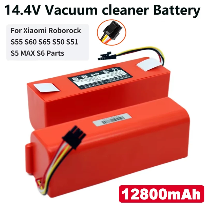 Original BRR-2P4S-5200S Robotic Vacuum Cleaner Replacement Battery For Xiaomi Roborock S55 S60 S65 S50 S51 S5 MAX S6 Parts