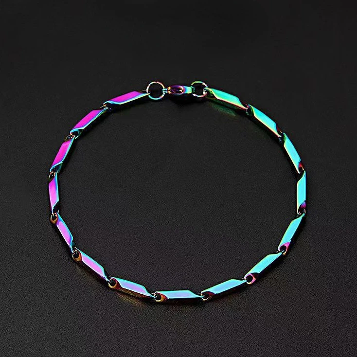 Colorful quenching bracelet necklace male tide simple cold wind high sense  friendship bracelets  evil eye