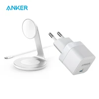 Anker Magnetic 2-in-1 Wireless Charger Stand PowerWave Wireless Charging Station for iPhone compatible with MagSafe cases