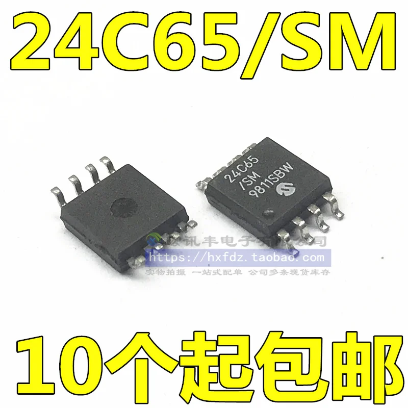 

Бесплатная доставка 24C65-I/SM 24C65-T/SM EEPROM SOP-8 24C65-/SM 10 шт.